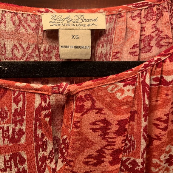 Lucky Brand. Boho print. 3/4 sleeve size XS - Picture 7 of 7